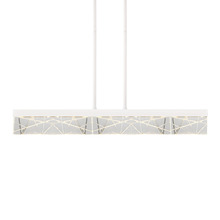 ZEEV Lighting PL11502-LED-43-MW - Lucus 43" LED Sleek Crystal Linear Pendant in Matte White