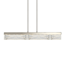 ZEEV Lighting PL11503-LED-43-PN - Lucus 43" LED Sleek Crystal Linear Pendant in Polished Nickel