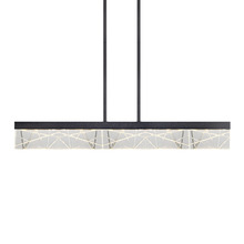 ZEEV Lighting PL11504-LED-43-SBB - Lucus 43" LED Sleek Crystal Linear Pendant in Satin Brushed Black