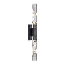 ZEEV Lighting WS11320-LED-2-2x2-SBB - Mamadim LED 2"x2" Single Crystal Duo Wall Sconce in Satin Black