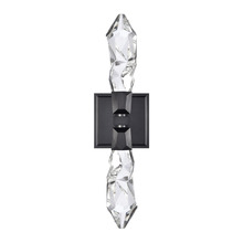 ZEEV Lighting WS11412-LED-2-SBB - Angelus LED 2-Light, Crystal Duo Wall Sconce in Brushed Black