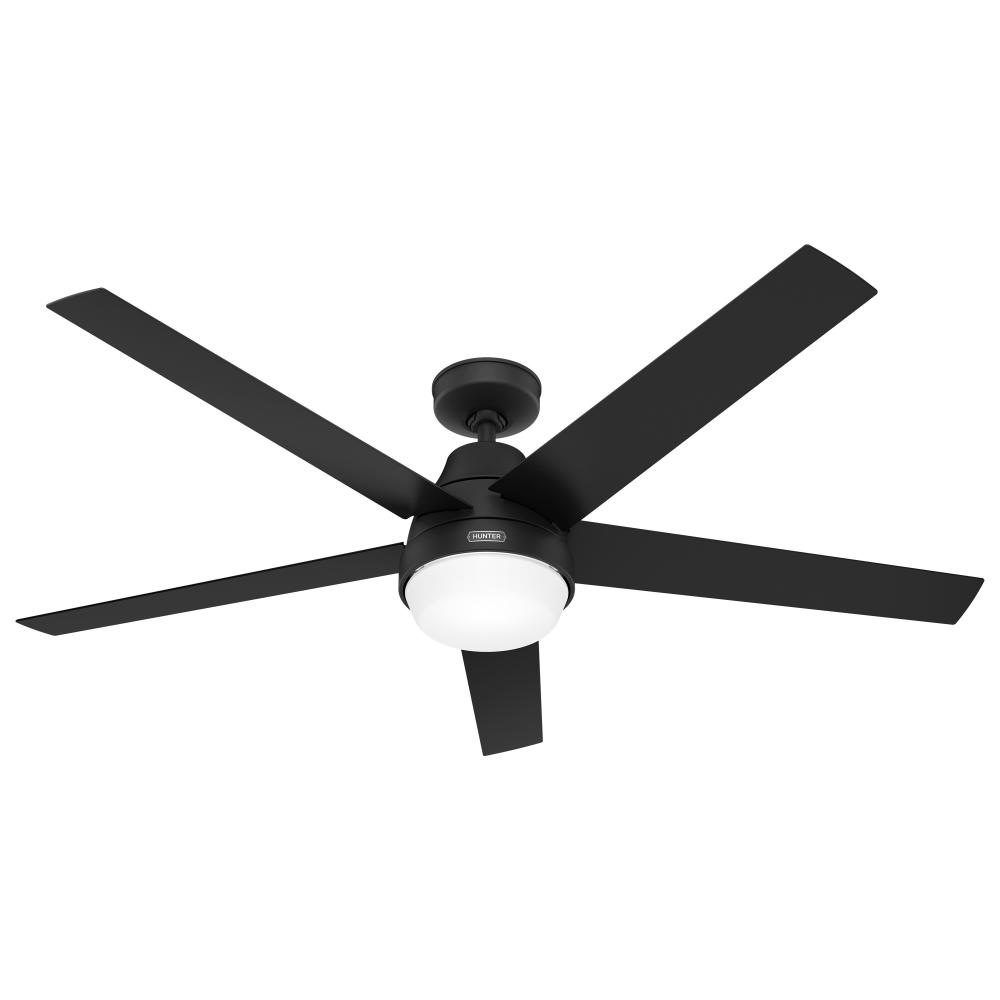 Hunter 60 inch Aerodyne Wi-Fi ENERGY STAR® Matte Black Ceiling Fan with LED Lt Kit