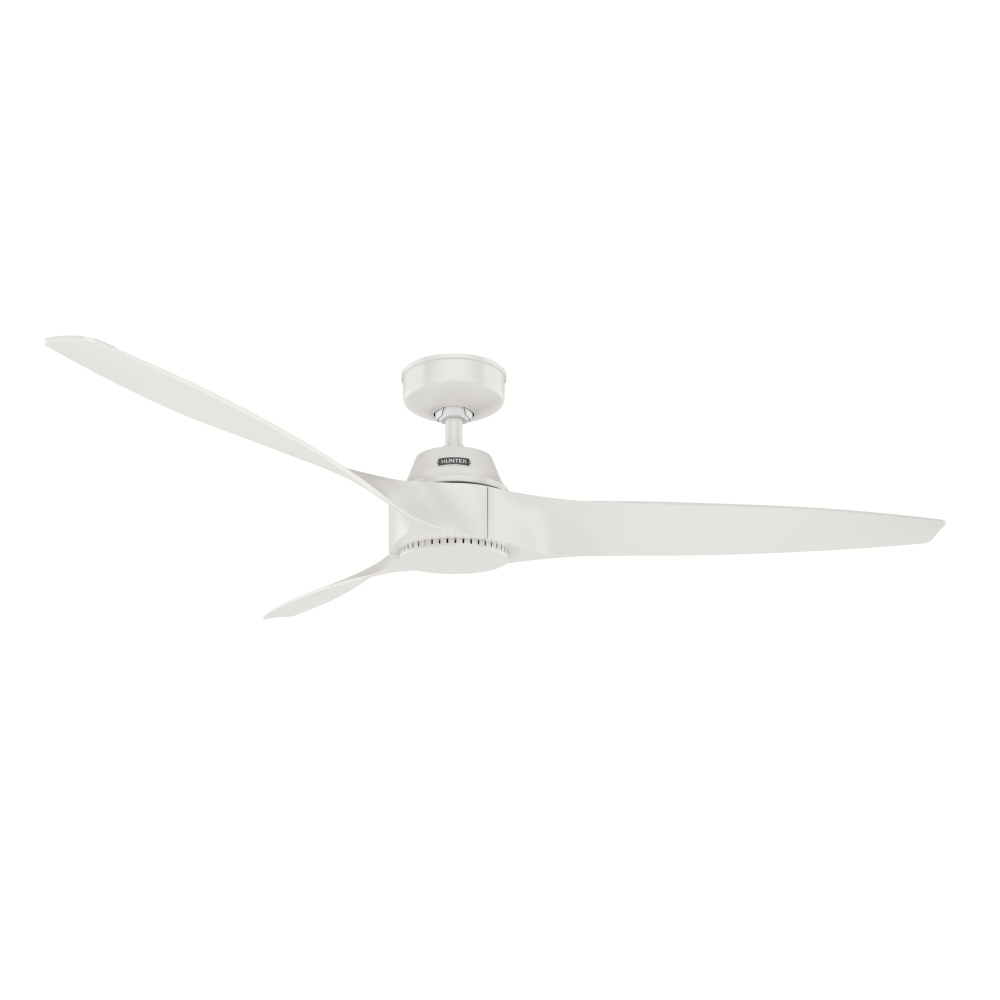 Hunter 60 inch Mosley ENERGY STAR® Fresh White Damp Rated Ceiling Fan and Wall Control