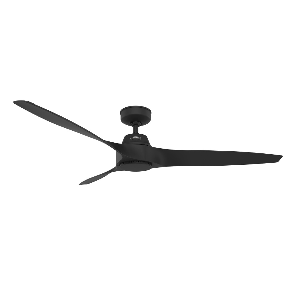 Hunter 60 inch Mosley ENERGY STAR® Matte Black Damp Rated Ceiling Fan and Wall Control
