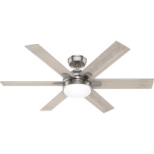 Hunter 52785 - Hunter 52 inch Georgetown ENERGY STAR® HunterExpress Brushed Nickel Ceiling Fan