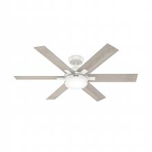 Hunter 51880 - Hunter 52 in Georgetown HunterExpress Fresh White Ceiling Fan with LED Light Kit and Handheld Remote