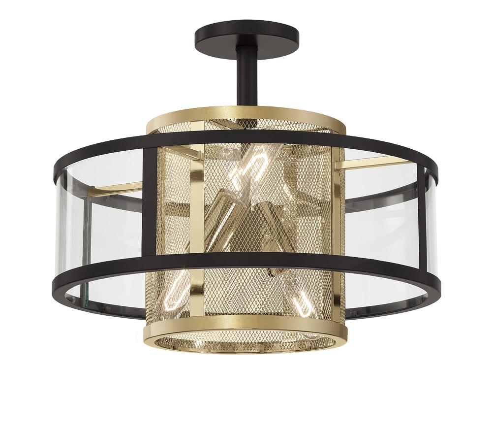 SoHo - 4 Light Pendant and Semi-Flush, a Robin Baron Design