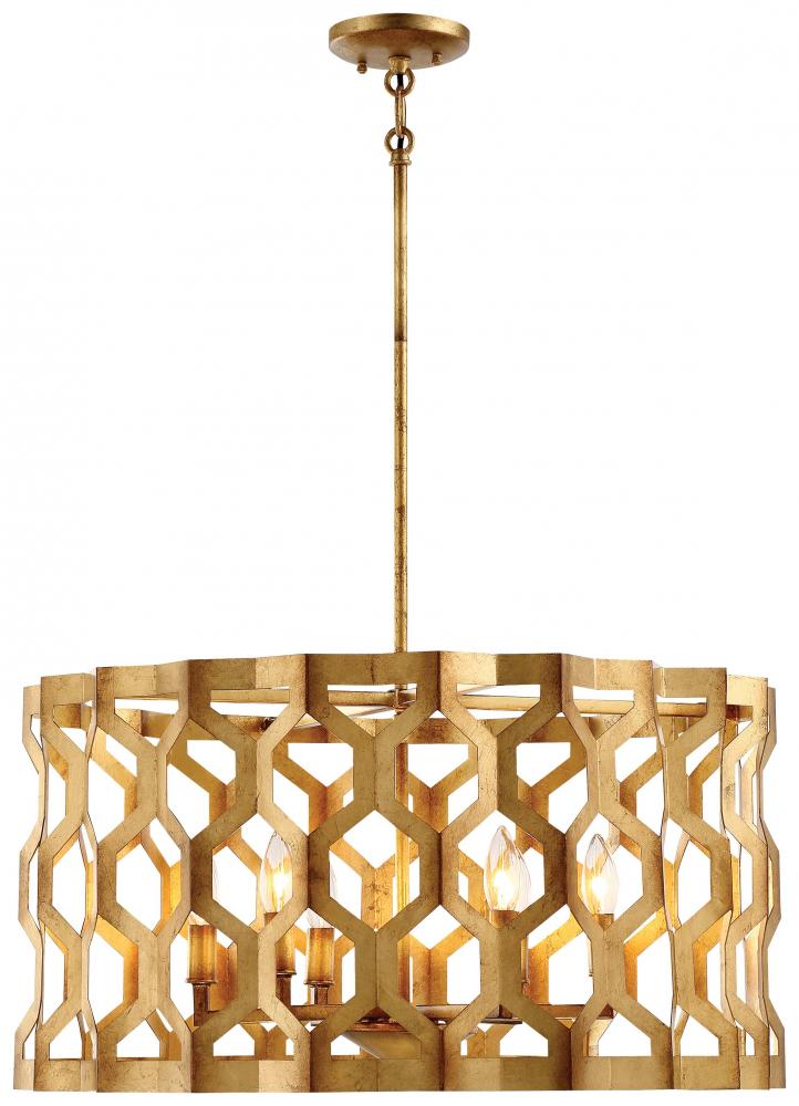 Coronade - 6 Light Drum Pendant/ Semi Flush