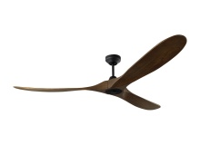 Visual Comfort & Co. Fan Collection 3MAVSM70MBK - Maverick Smart 70 Ceiling Fan in Midnight Black with Dark Walnut Blades