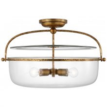 Visual Comfort & Co. Signature Collection ALL US CHC 4272GI-CG - Lorford Large Semi Flush Lantern