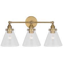 Visual Comfort & Co. Signature Collection ALL US CHD 2529AB-CG - Parkington 24" Three Light Bath Bar