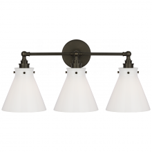 Visual Comfort & Co. Signature Collection ALL US CHD 2529BZ-WG - Parkington 24" Three Light Bath Bar