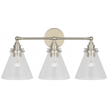 Visual Comfort & Co. Signature Collection ALL US CHD 2529PN-CG - Parkington 24" Three Light Bath Bar