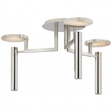 Visual Comfort & Co. Signature Collection ALL US KW 4015PN-ALB - Melange Large Floating Disc Semi-Flush Chandelier