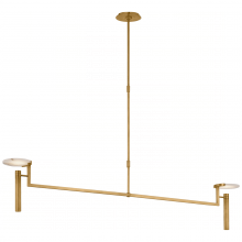 Visual Comfort & Co. Signature Collection ALL US KW 5605AB-ALB - Melange Extra Large Floating Disc Linear Chandelier