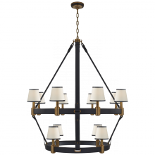 Visual Comfort & Co. Signature Collection ALL US RL 5614NB/NVY-L - Riley Large Two Tier Chandelier