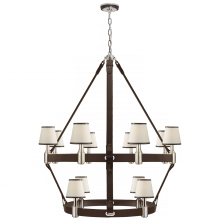 Visual Comfort & Co. Signature Collection ALL US RL 5614PN/CHC-L - Riley Large Two Tier Chandelier