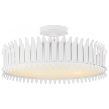 Visual Comfort & Co. Signature Collection ALL US SK 4207PW - Leslie 21" Semi-Flush