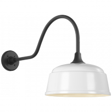 Visual Comfort & Co. Signature Collection ALL US TOB 2802MBK/S6-WHT - Academy 23" Flynn Barn Light