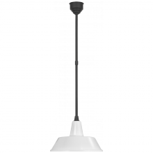 Visual Comfort & Co. Signature Collection ALL US TOB 5803MBK-WHT - Academy 16" Bowers Pendant