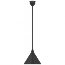 Visual Comfort & Co. Signature Collection ALL US TOB 5819MBK-MBK - Academy 12.5" Conical Savannah Pendant