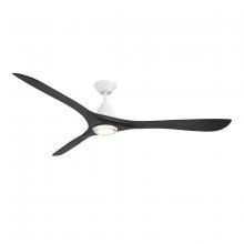 Modern Forms US - Fans Only FR-D2504-72L-MW/MB - Carve 72 Downrod Ceiling Fan