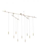 Visual Comfort & Co. Modern Collection 700MXY9R-LED930R - Modern Moxy 9-light Natural Brass/Gold Colored Ceiling Chandelier