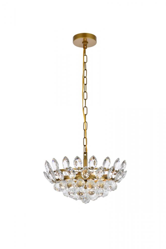 Emilia 16 inch pendant in brass