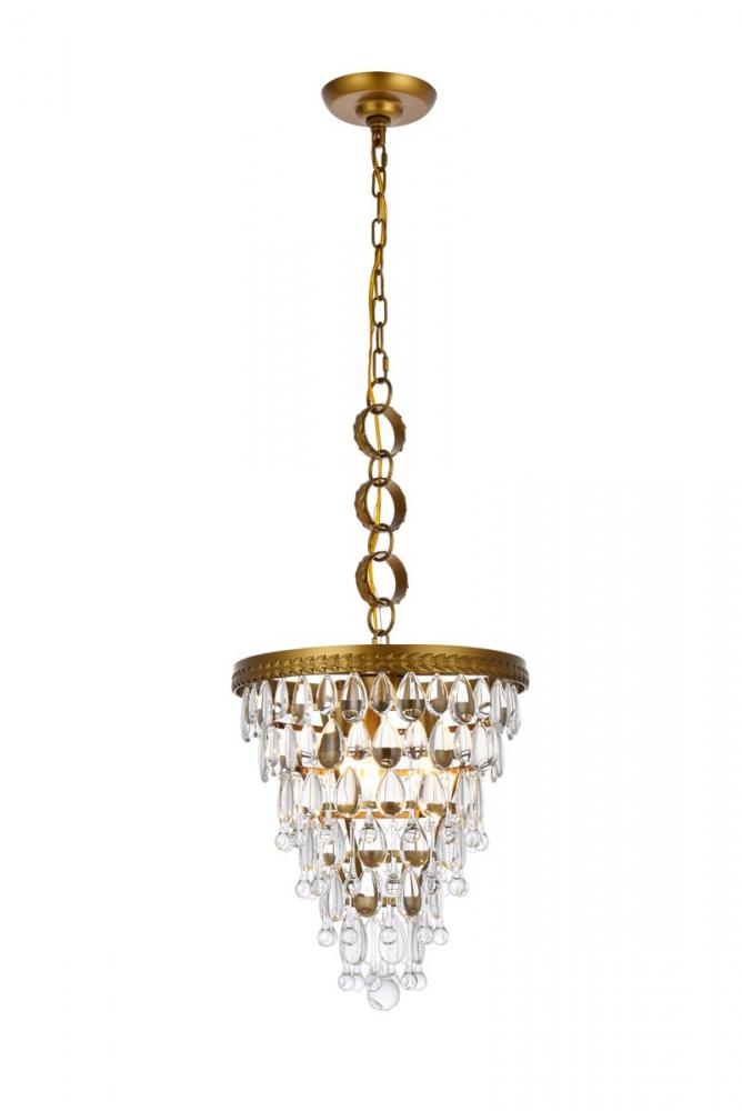 Nordic 3 lights brass pendant