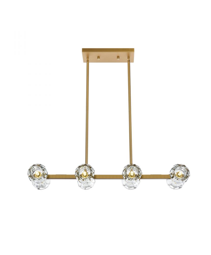 Eren Pendant L31" W8" H3.5" L8 Satin Gold