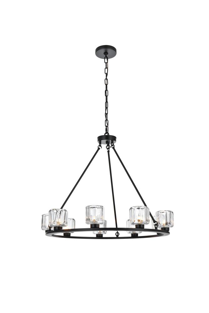 Cadence 32 inch Chandelier in Black