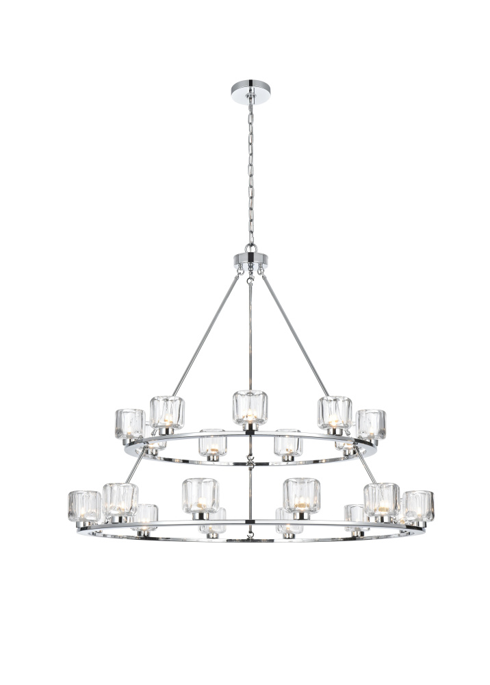 Cadence 48 inch Two-Tier Chandelier in Chrome