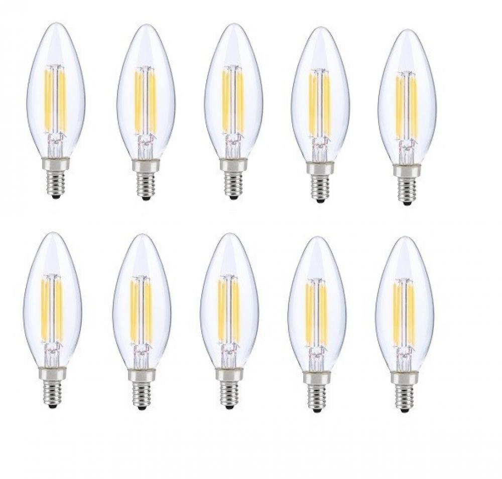 LED E12 CANDELABRA, BLUNT TIP, 2700K, 300 degree, CRI80, ES, UL, 6W, 40W EQUIVALENT, 15000HRS