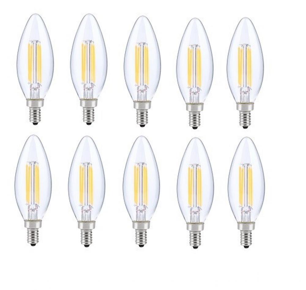 LED E12 CANDELABRA, BLUNT TIP, 3000K, 300 degree, CRI80, ES, UL, 6W, 40W EQUIVALENT, 15000HRS