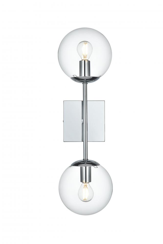 Neri Wall Sconce W5.9"E6.7"H20" Chrome