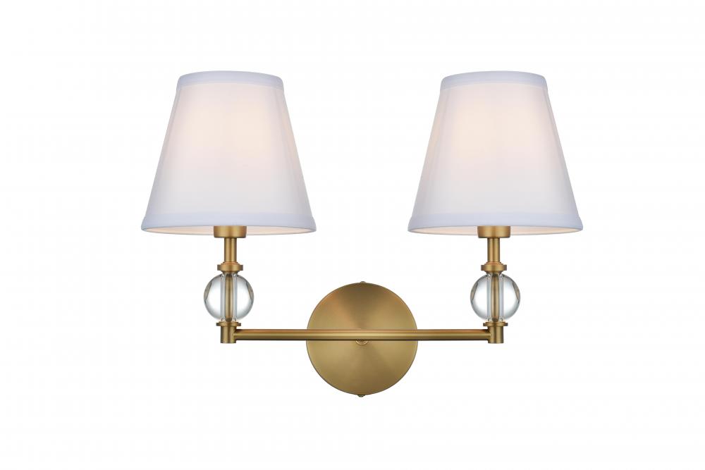 Bethany Wall sconce W16.9"E8.5"H12.5" Satin Gold