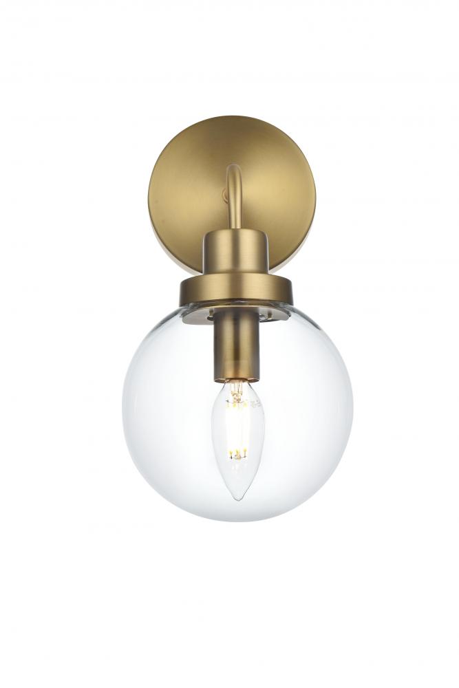 Hanson Wall Sconce L5.9"H11.7"E8.1"  C/GL Satin Gold