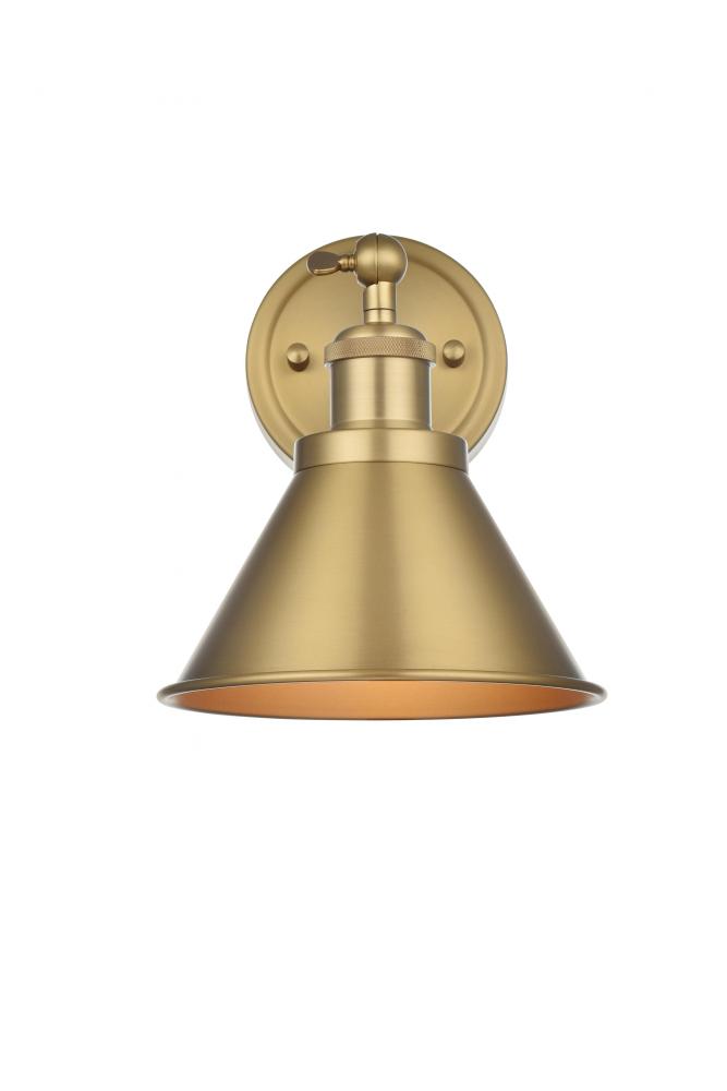 Wall sconce W6.9"x E10.5" x H9.4"L1 Satin Gold