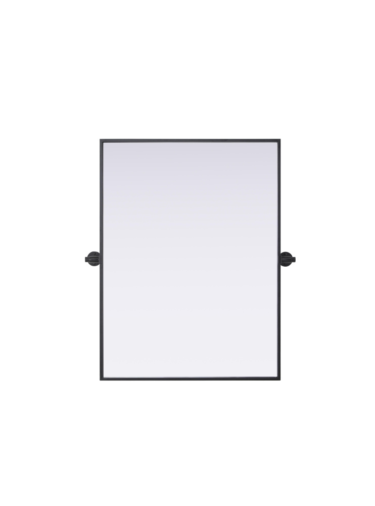 Metal Frame Mirror 24"W x 32"H Black