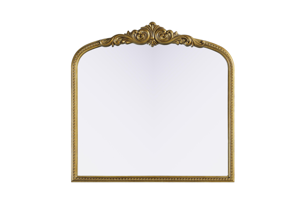 Naomi Vintage Resin Mirror 36x36 in Antique Brass