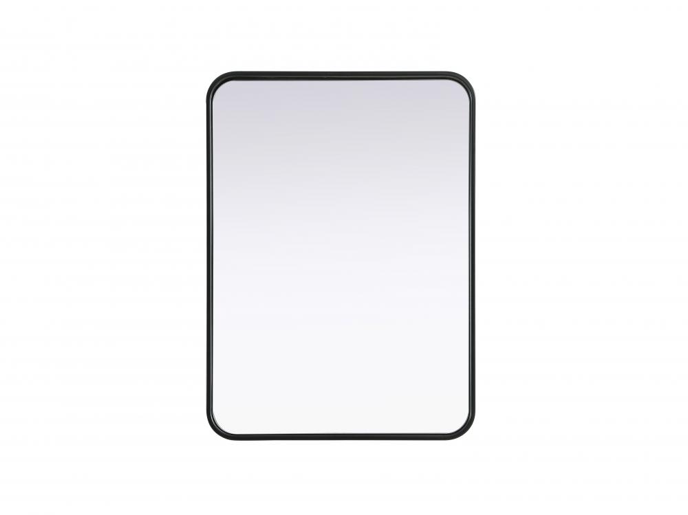 R Corner Mirror 22"x30"x2" Black