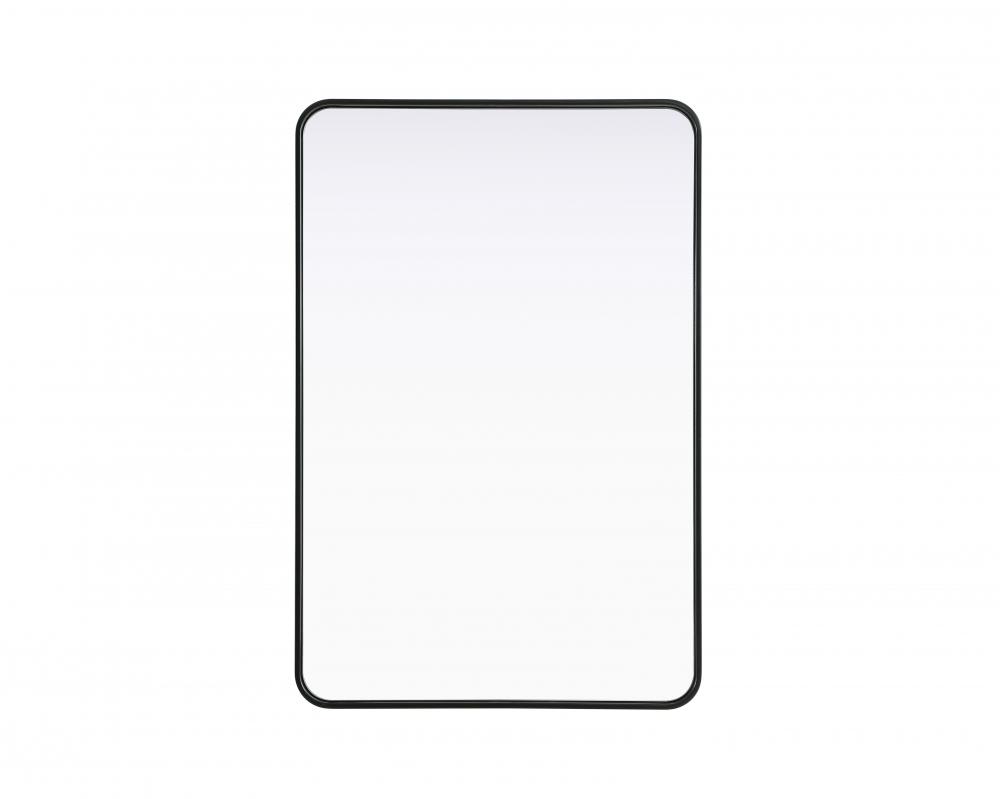 R Corner Mirror 28"x42"x2" Black