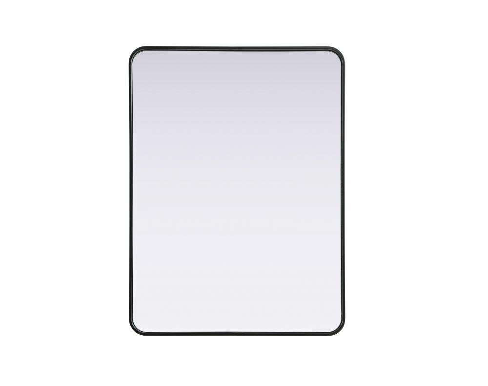 R Corner Mirror 30"x40"x2" Black