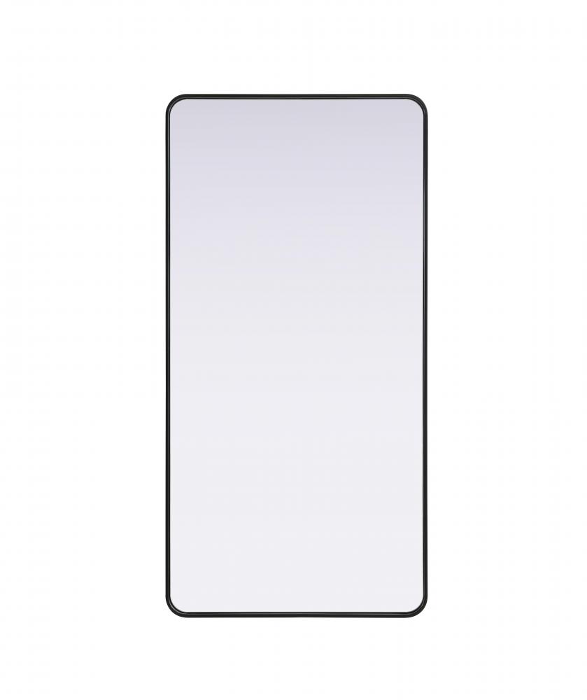 R Corner Mirror 30"x60"x2" Black