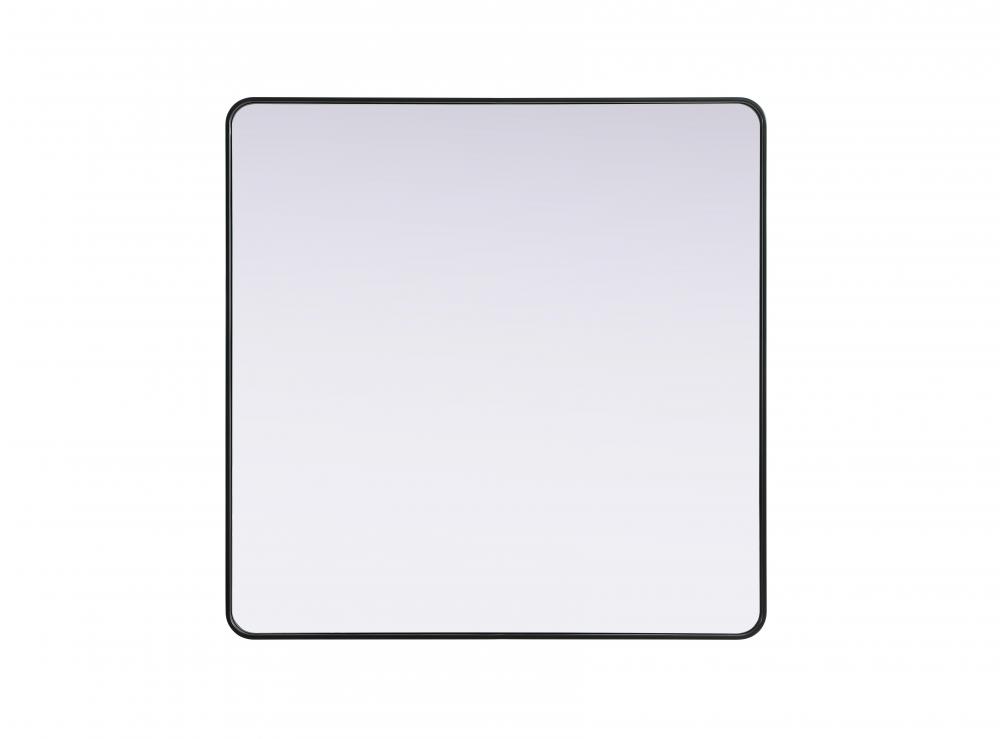 R Corner Square Mirror 48"x48"x2" black
