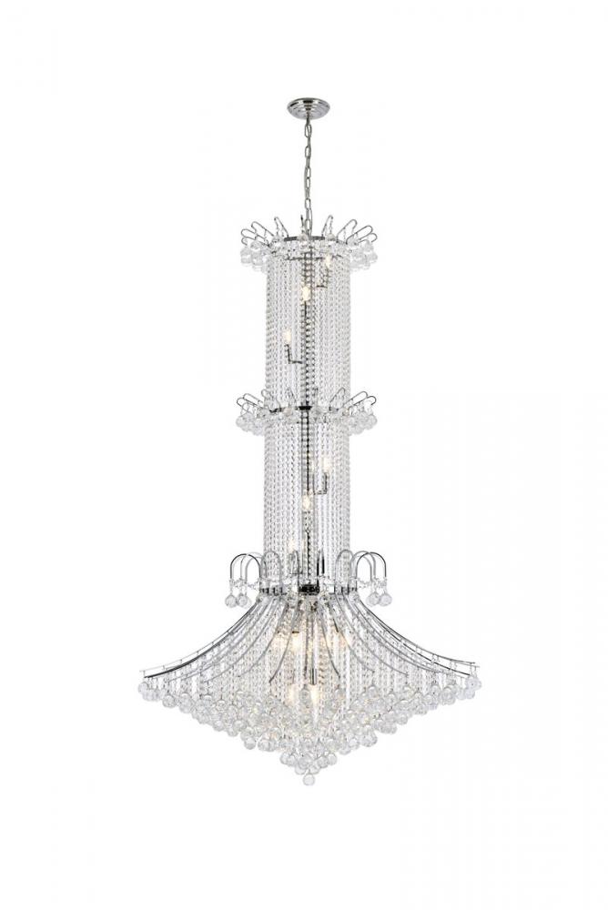 Toureg 20 light Chrome Chandelier Clear Royal Cut Crystal