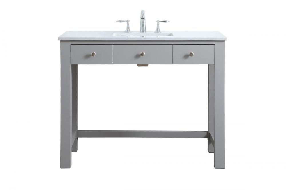42 inch ADA compliant bathroom vanity in gray