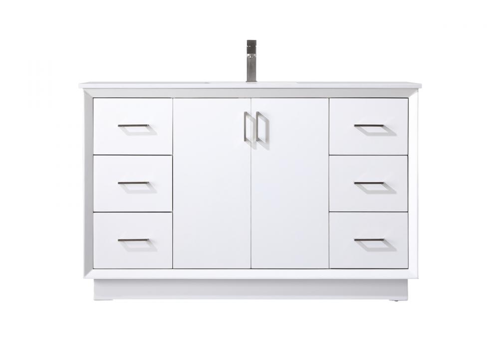 Vanity Cabinet 6Dw 2Dr 54"W x 22"D x 35"H white