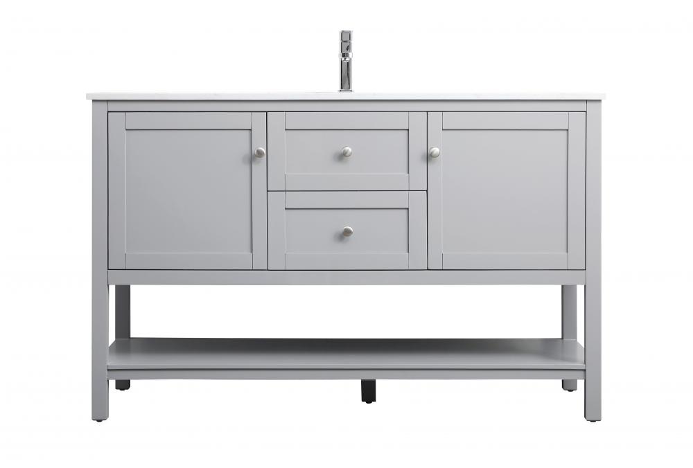 Vanity Cabinet 2dr 1dw W54"D21.5"H35" Grey