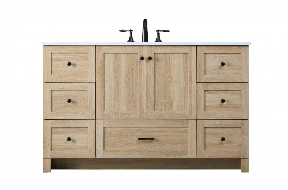 Vanity Cabinet 7Dw 2Dr 54"x19"x34" Mango Wood